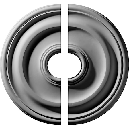 Ekena Millwork Devon Ceiling Medallion, Two Piece (Fits Canopies up to 3 5/8"), 15 3/4"OD x 3 1/2"ID x 1 1/2"P CM15DE2-03500